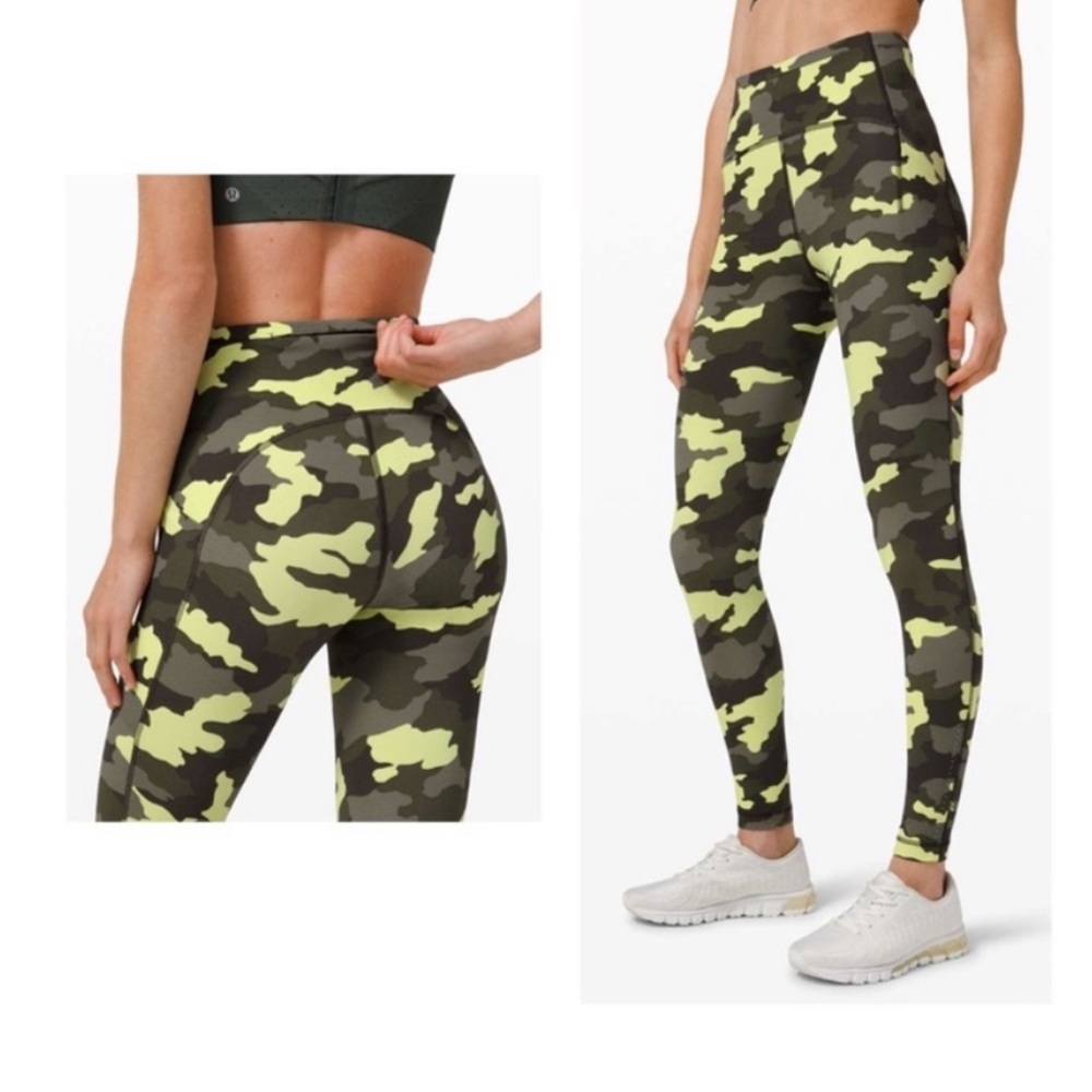Lululemon camo leggings size 6